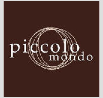 Picolo Mondo Logo in Brown Background